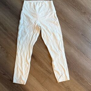 Lululemon Athletica bone White High-Waisted Leggings